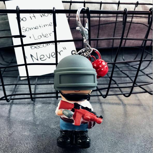 Móc khóa PUBG chibi kèm chuông siêu dễ thương