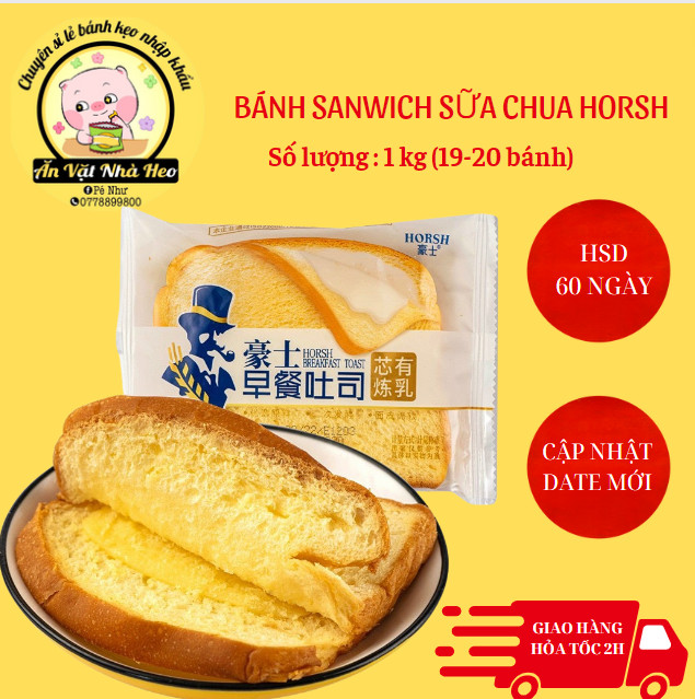 [Hoàn tiền 10%] 1kg bánh sanwich sữa chua