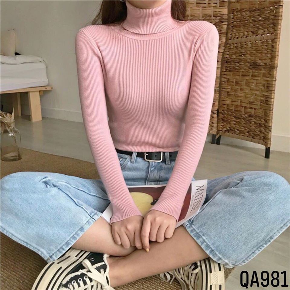AO LEN BODY DÀI TAY CỔ 3 PHÂN CHO NỮ