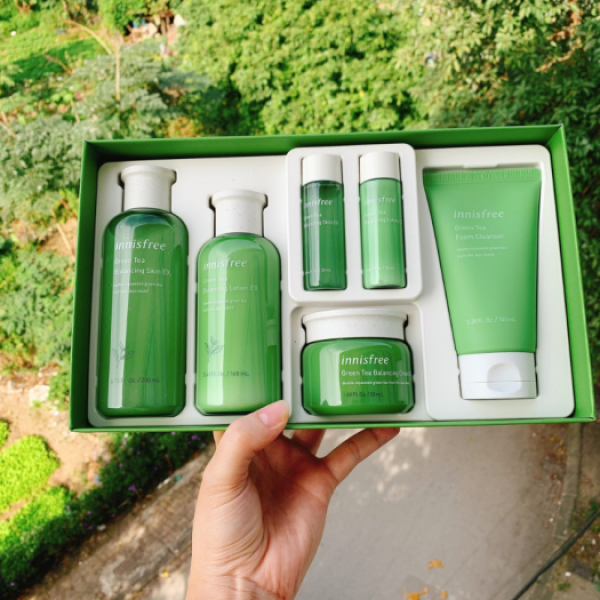 [Bộ Set 6 Món] Dưỡng Da Innisfree Trà Xanh Ngừa Mụn, Trắng Sáng Mịn Màng giá rẻ