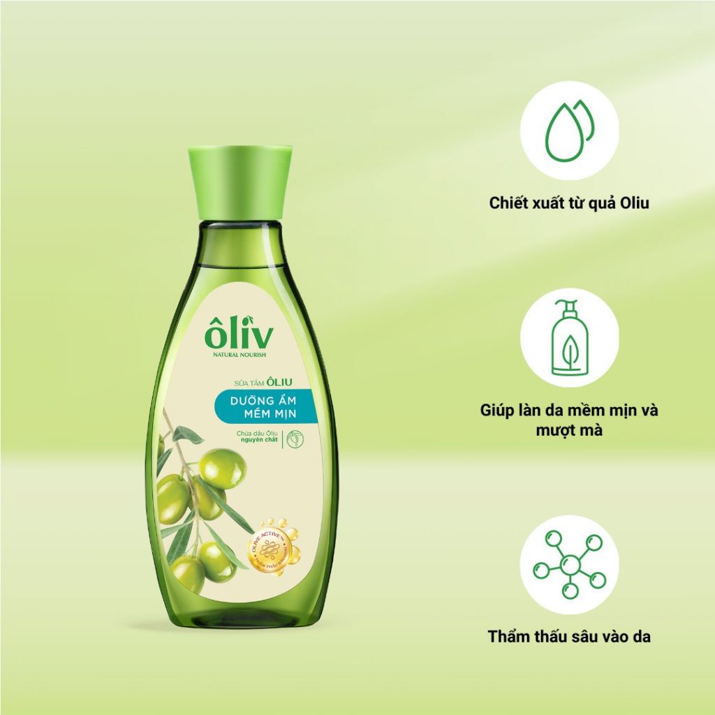 Sữa Tắm Ôliv Sáng Da và Mềm Mịn Ôliv 250ml