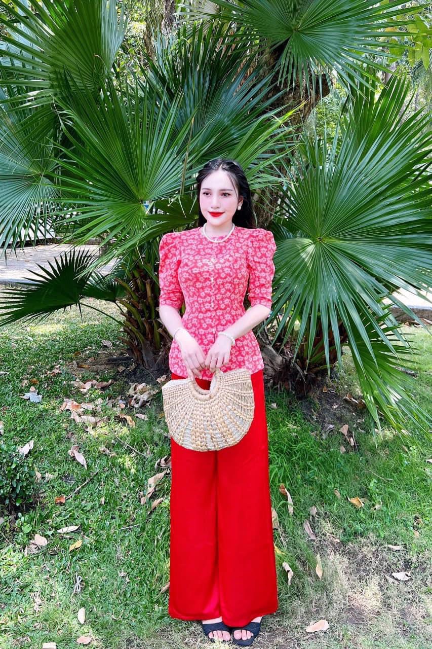 BỘ BÀ BA LỤA GẤM TAY PHỒNG