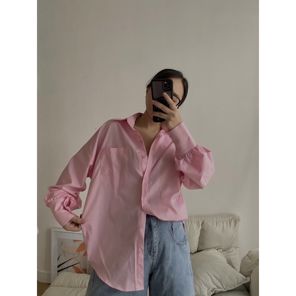 Áo sơ mi nữ SATHY oversize cao cấp