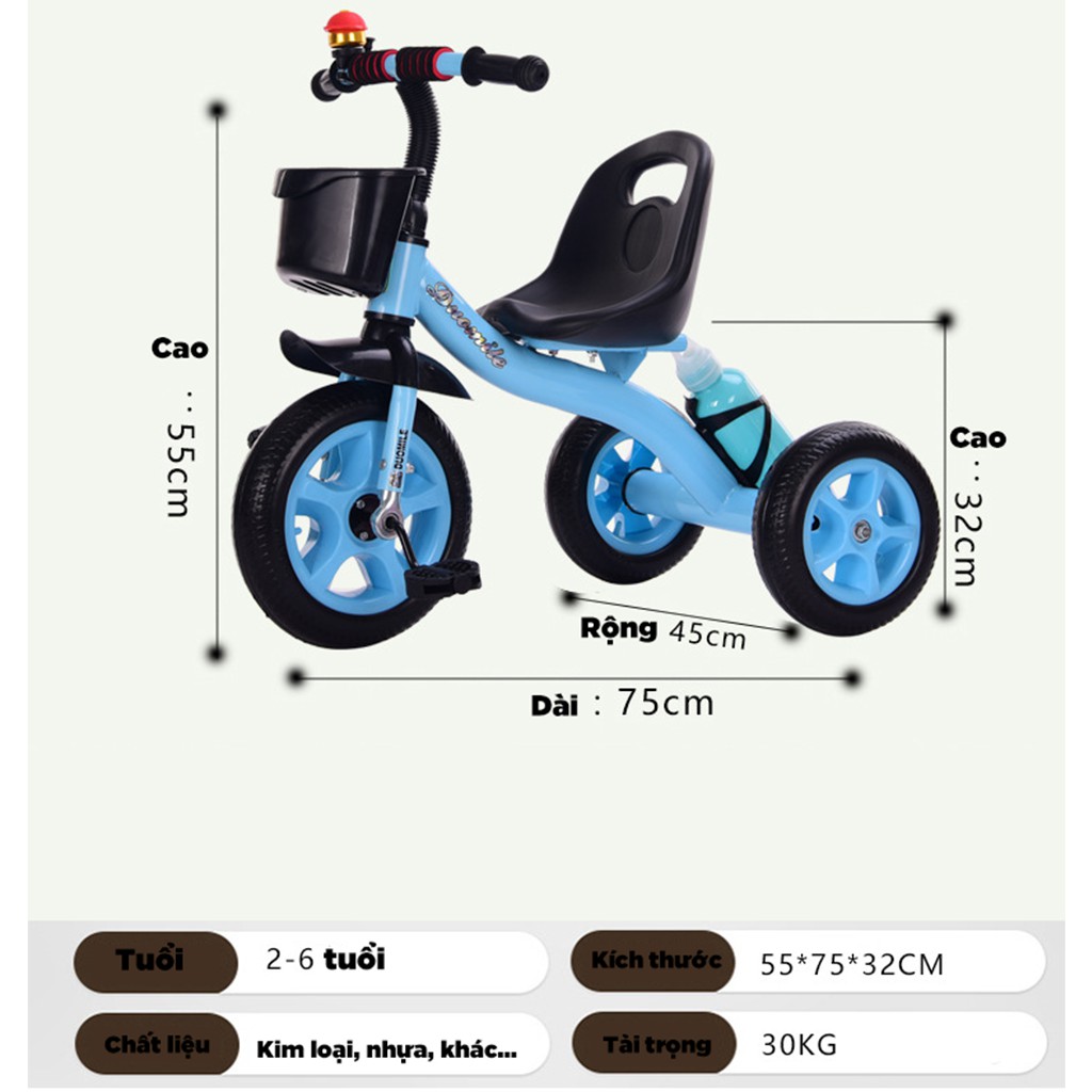 Xe đạp ba bánh bình nước trẻ em