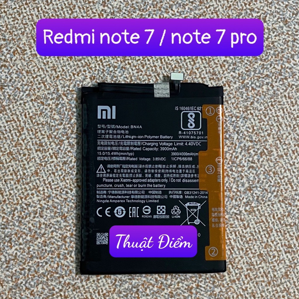 pin xiaomi Redmi note 7 / Note 7 pro model BN4A (zin)