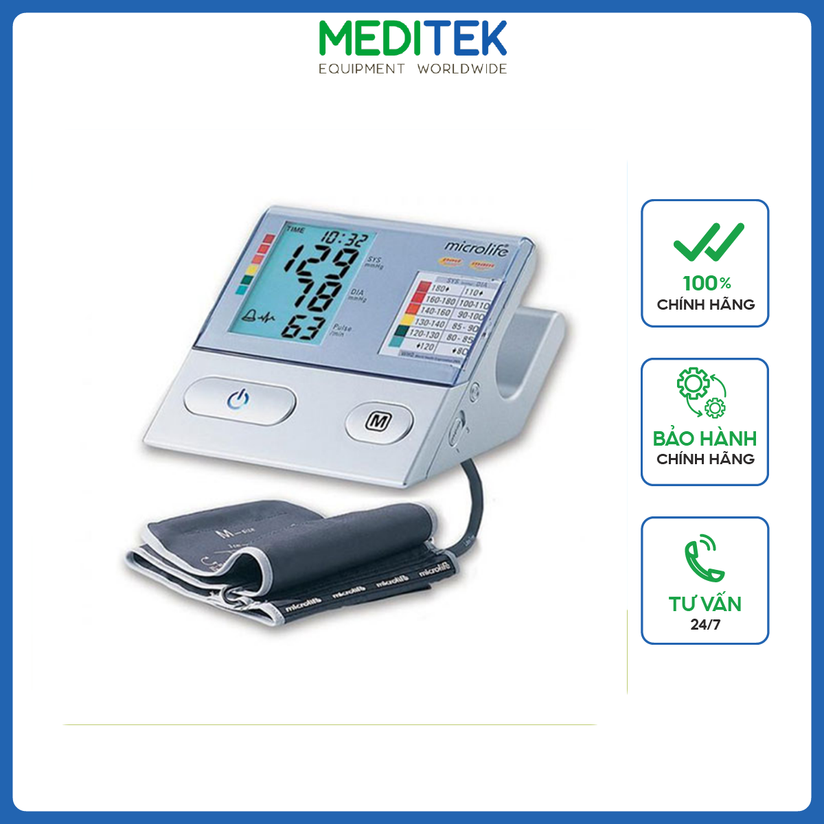 Máy đo huyết áp bắp tay Microlife BP A100