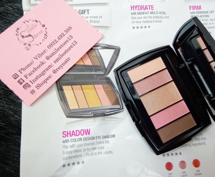 Phấn mắt 5 màu Lancome Color Design Palette minisize