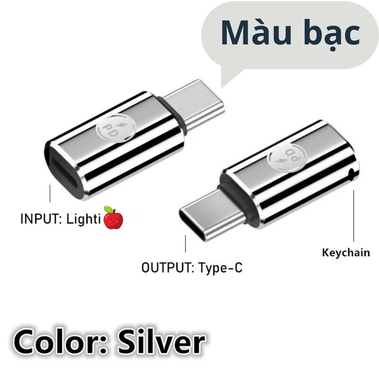 Đầu Chuyển Sạc Type C iPhone 15 sạc nhanh 27W đầu cắm lightning ra type c cho android