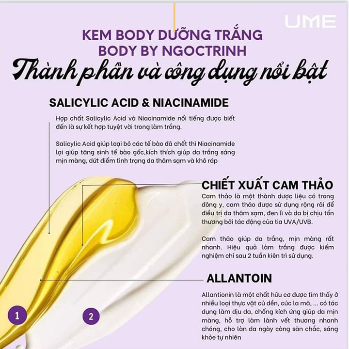 Kem Body Trắng Da UME Ngọc Trinh ( Hộp 200g )