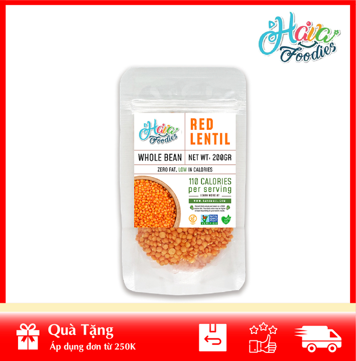 [HOÀN TIỀN MAX 10%][ HÀNG CÔNG TY NHẬP KHẨU ] Đậu Lăng Đỏ Tách Vỏ Canada 200gr