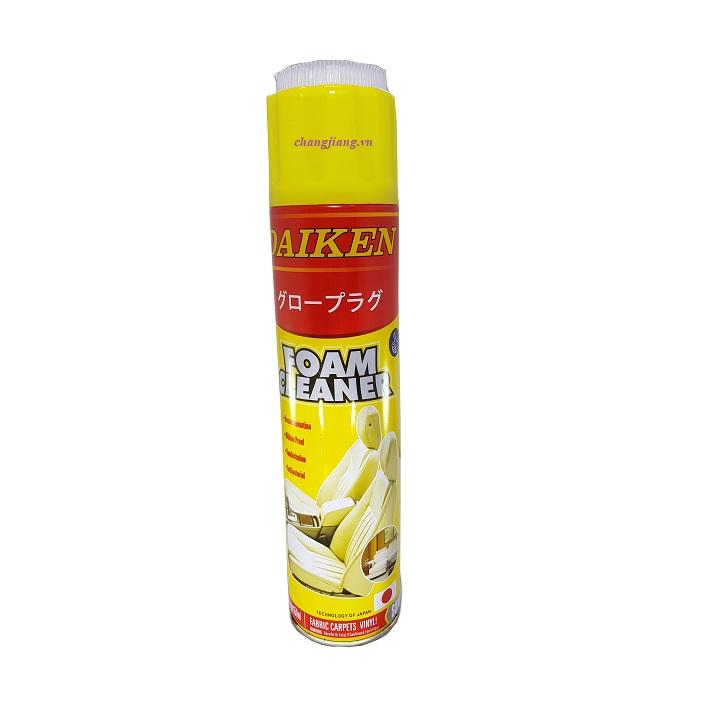 Chai vệ sinh bảo dưỡng nệm ghế da daiken foam cleaner 650ml