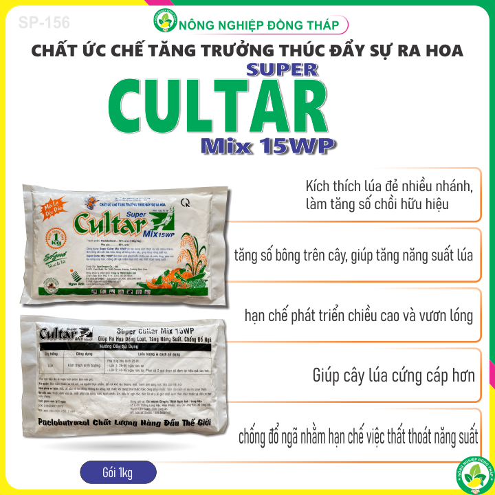 CHẤT ỨC CHẾ TĂNG TRƯỞNG THÚC ĐẨY SỰ RA HOA Super Cultar Mix 15WP (gói 1kg)