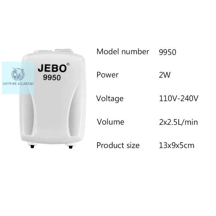 Máy sủi tích điện Jebo AC/DC 9950