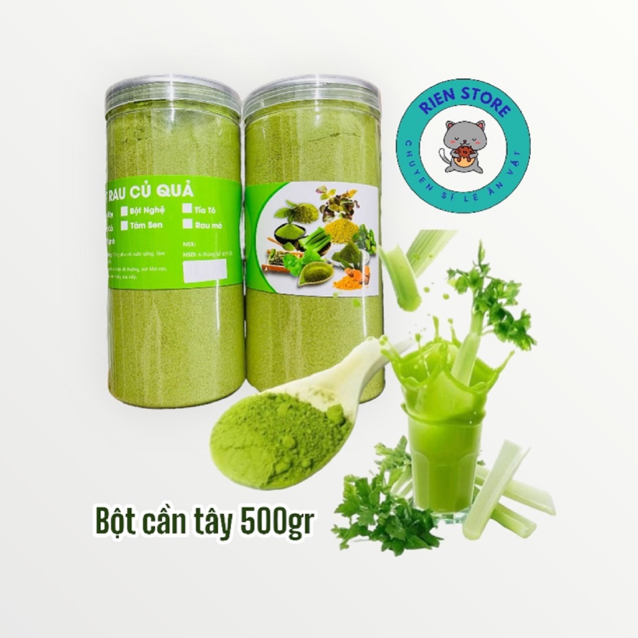 bột cần tây sấy lạnh 500gr