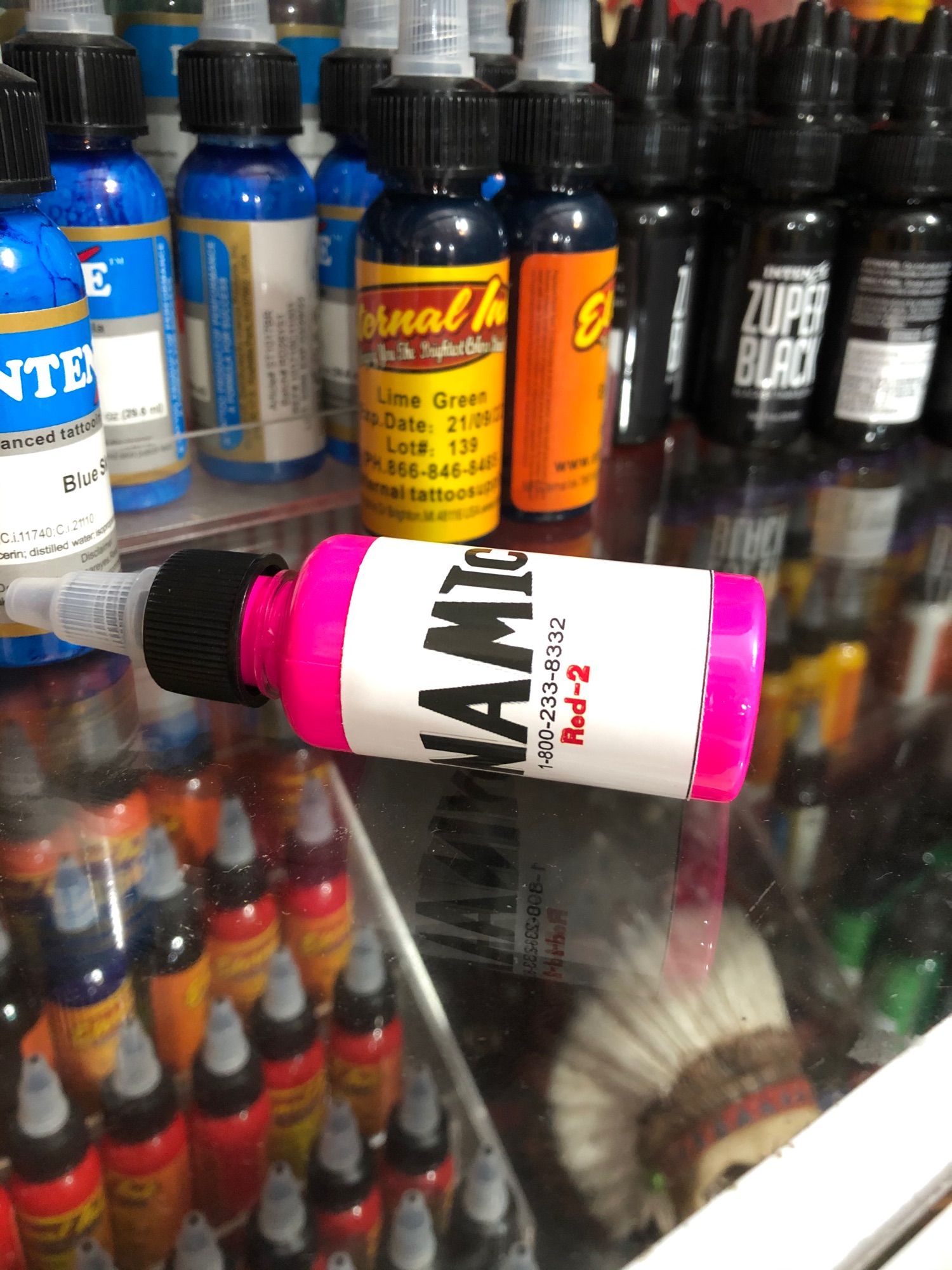 Mực Dynmaic màu hồng ,mực tập xăm