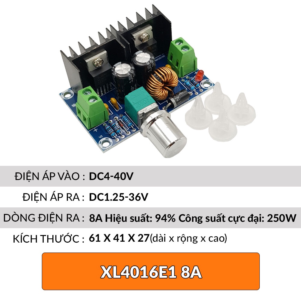 Mạch hạ áp giảm áp công suất cao xl4016 8a | xl4016 8a có hiển thị | xl4016e1 8a | giảm áp 12a | giảm áp 20a