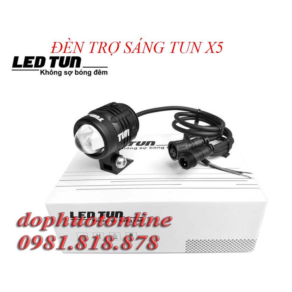 Đèn Trợ Sáng Mini Led Tun 5X - Pha Trắng, Cos Vàng<Dpol>
