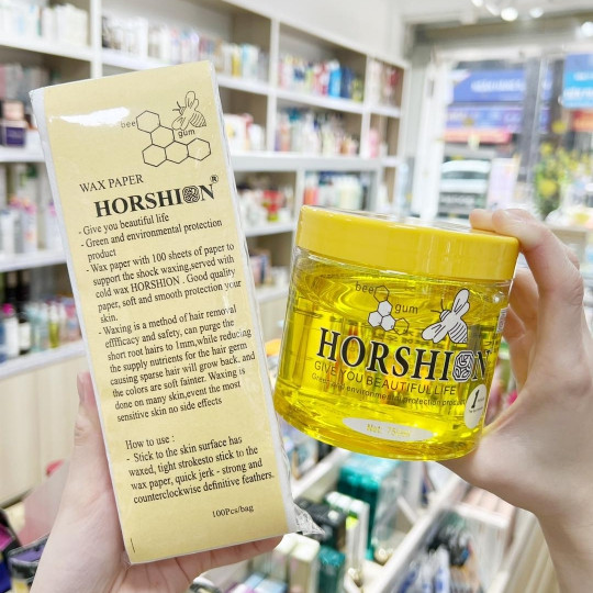 Sáp Wax Lông Lạnh Horshion [750ml] + Giấy Wax Lông