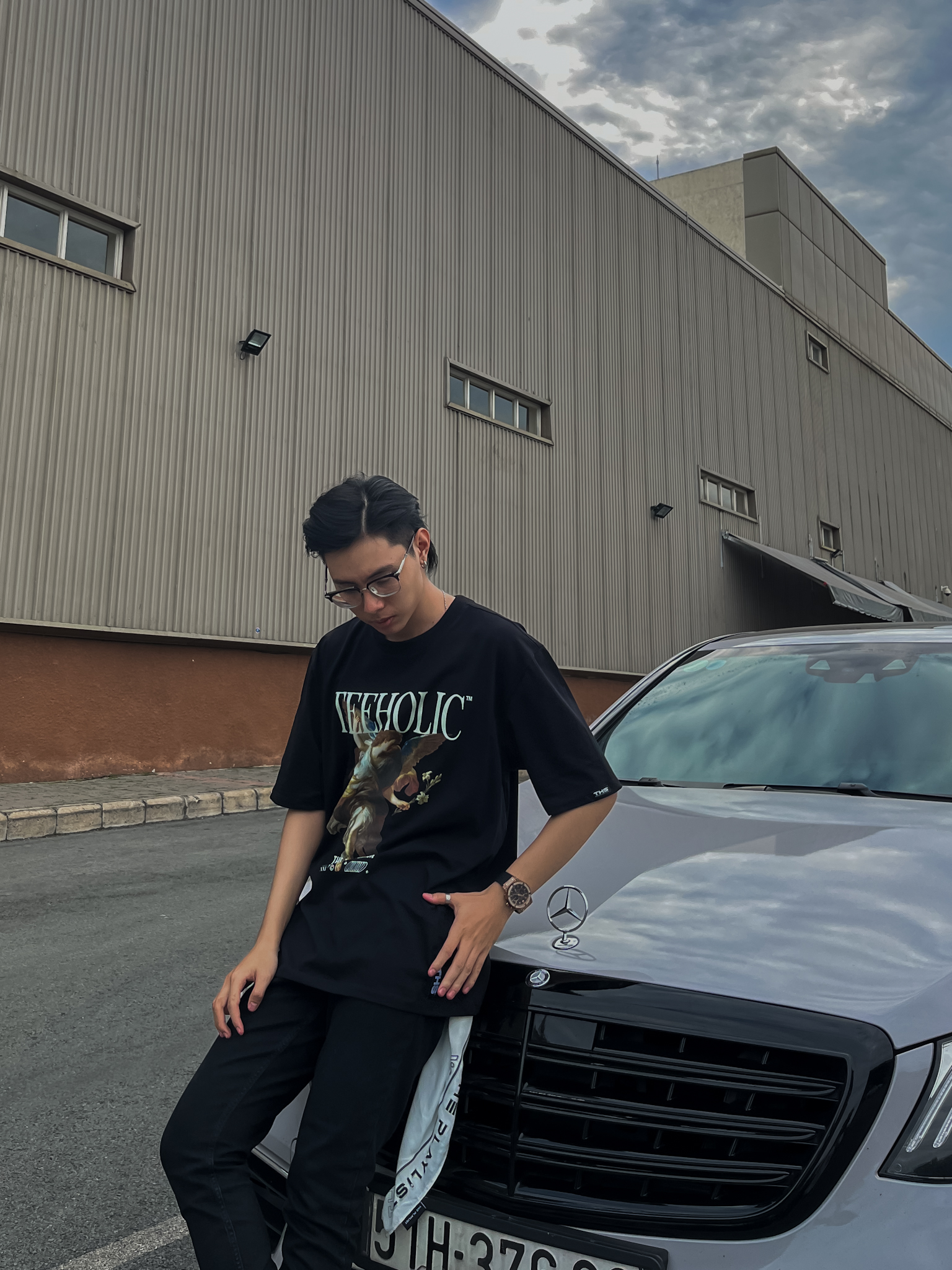 Áo Thun Nam Nữ TEEHOLIC In Hình Thiên Thần Màu Đen Cotton Dày Local Brand Thsi21