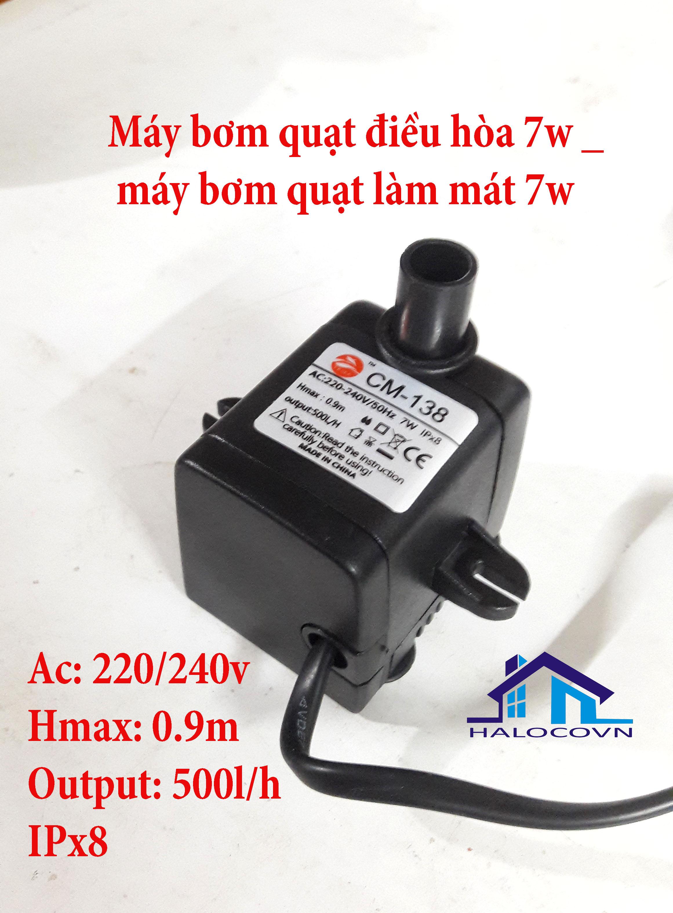 Máy bơm quạt điều hòa 7W - Máy bơm quạt làm mát 7w