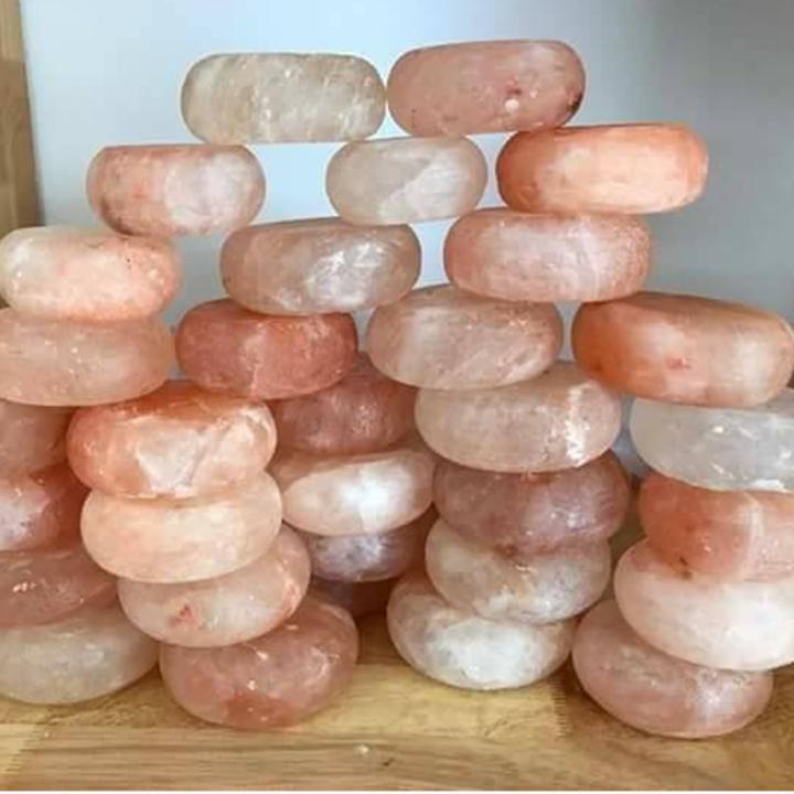 [HCM]Viên đá muối Hymalaya dẹt dùng massage