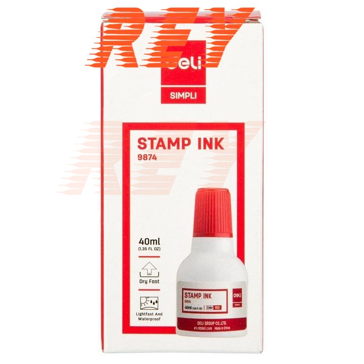 Lọ mực con dấu 40ml Deli 9874 giao hoả tốc