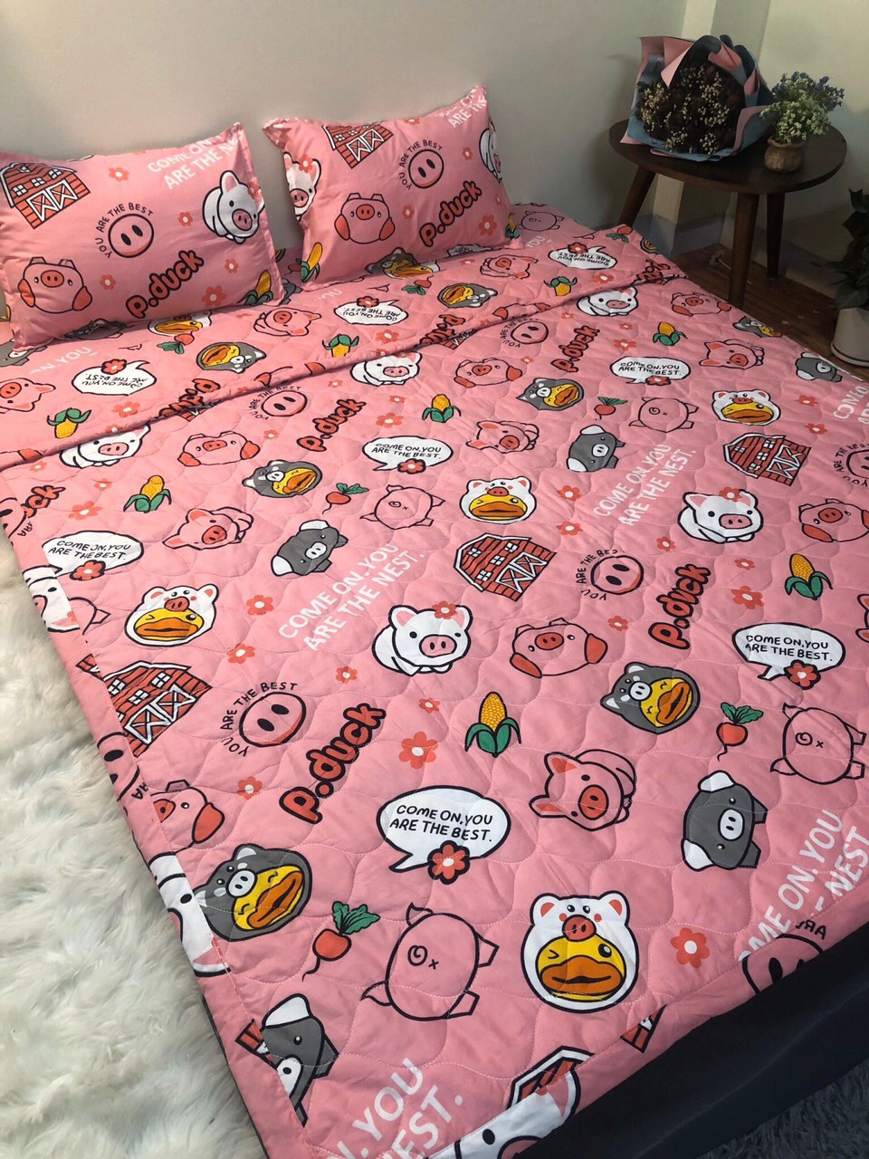 Ga trải giường cotton poly thoáng mát cao cấp