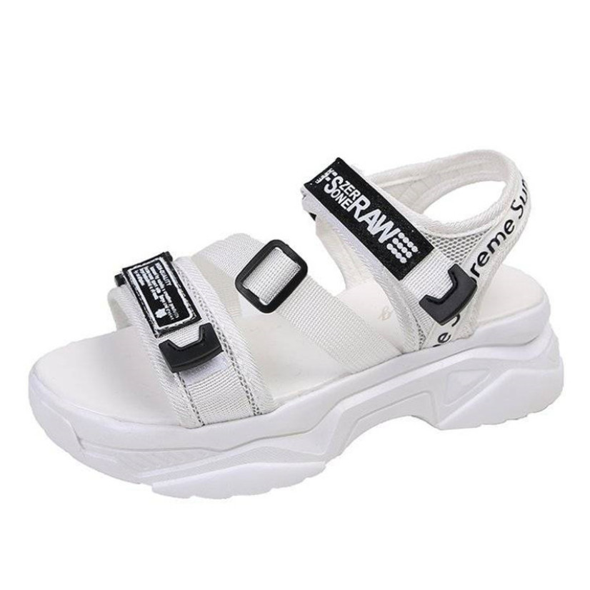 Sandal nữ FS-RAW - thiết kế quai ngang, đế bằng năng động, chất liệu dây chắc chắn, đế bánh mì mềm, êm, phong cách hàn quốc, sử dụng đi học, đi chơi hay dạo phố đều được, là mẫu dép quai hậu hot mùa hè 2020 giá rẻ