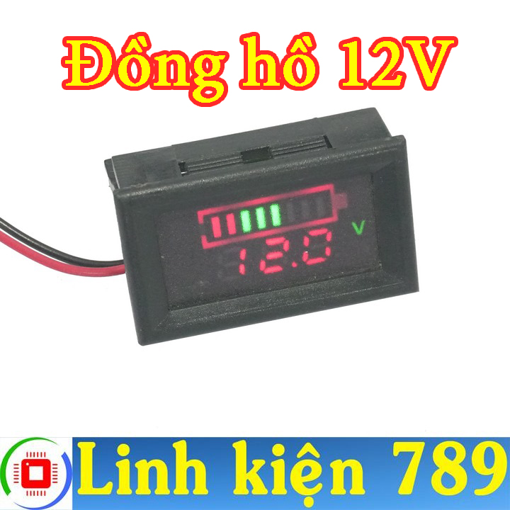 Đồng hồ đo điện áp ắc quy 12V bình axit chì a xít chì