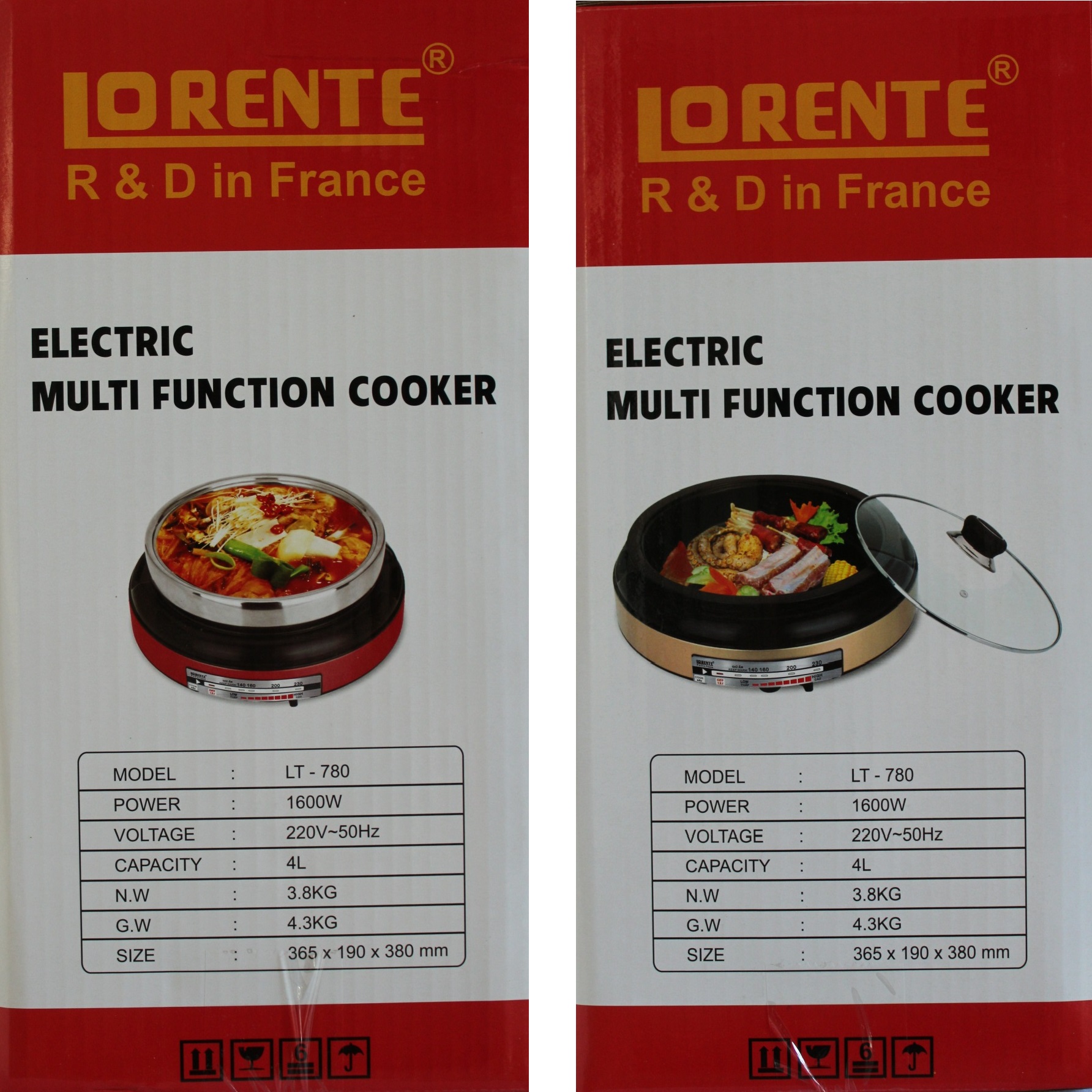 Nồi LẨU NƯỚNG đa năng Lorente LT 780 - 4 lit