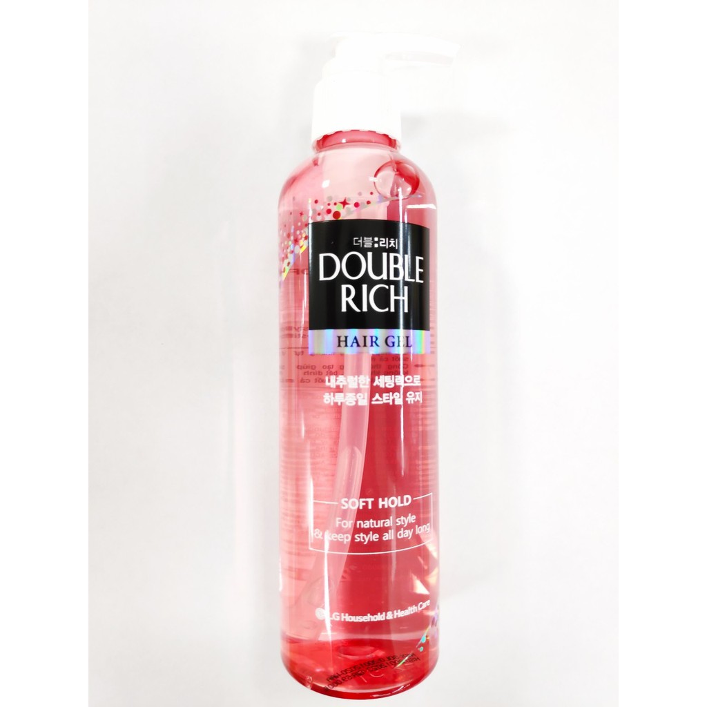 Gel giữ nếp dưỡng tóc Double Rich Hồng 250ml