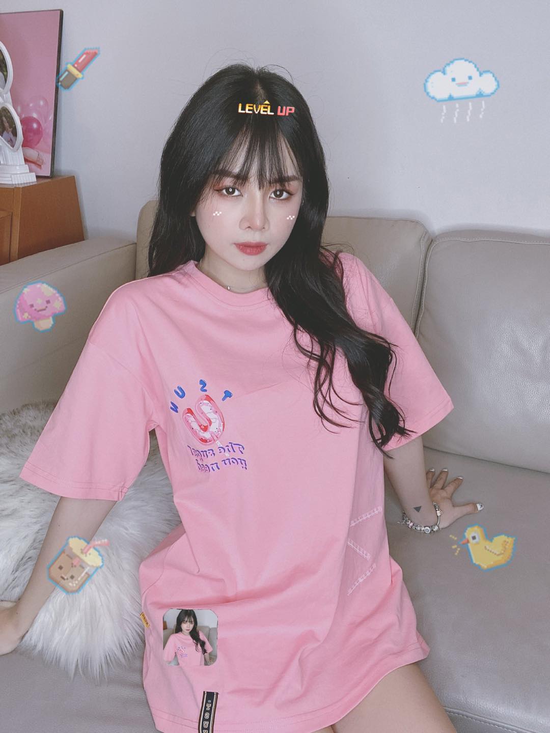 Áo thun TSUN Candy Tee-Pink unisex nam nữ
