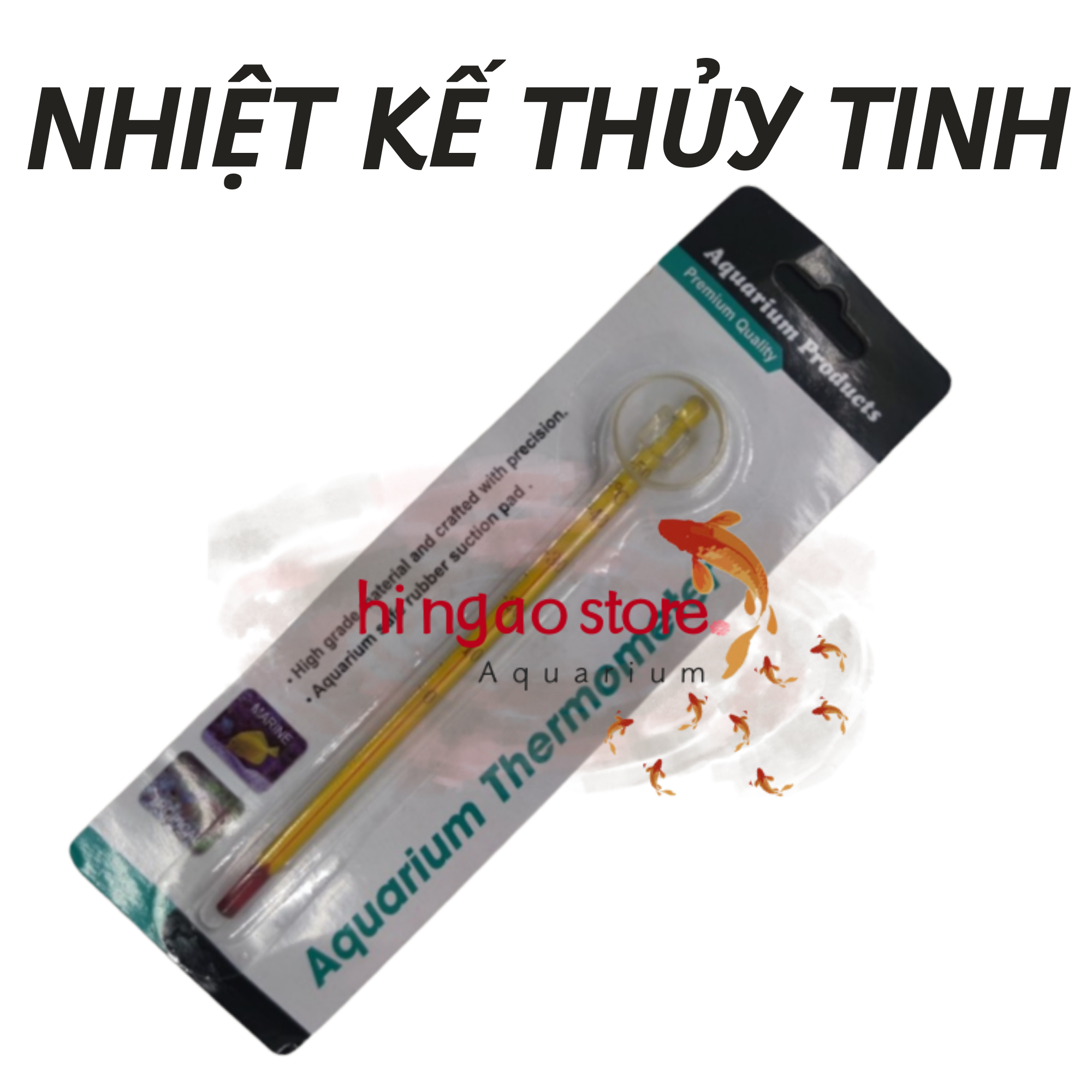 Glass Thermometer municipality aquarium temperature, clove-accessories aquarium | hingaostore.