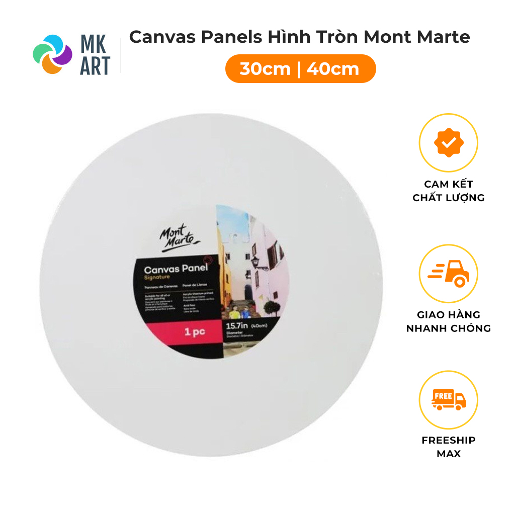 Canvas tròn Mont Marte, Canvas Panels 30cm/40cm