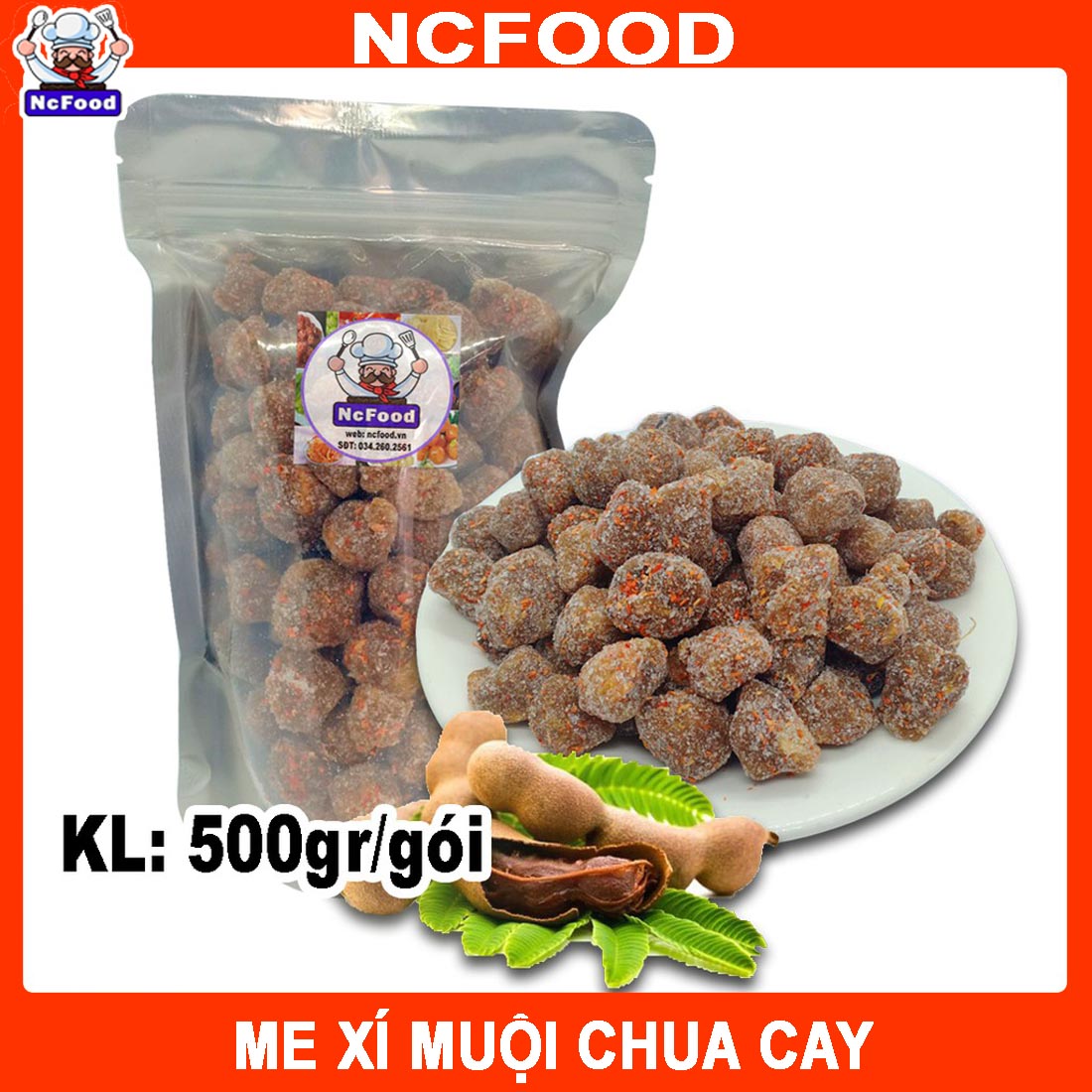 Hủ 500gr Me Xí Muội Chua Cay