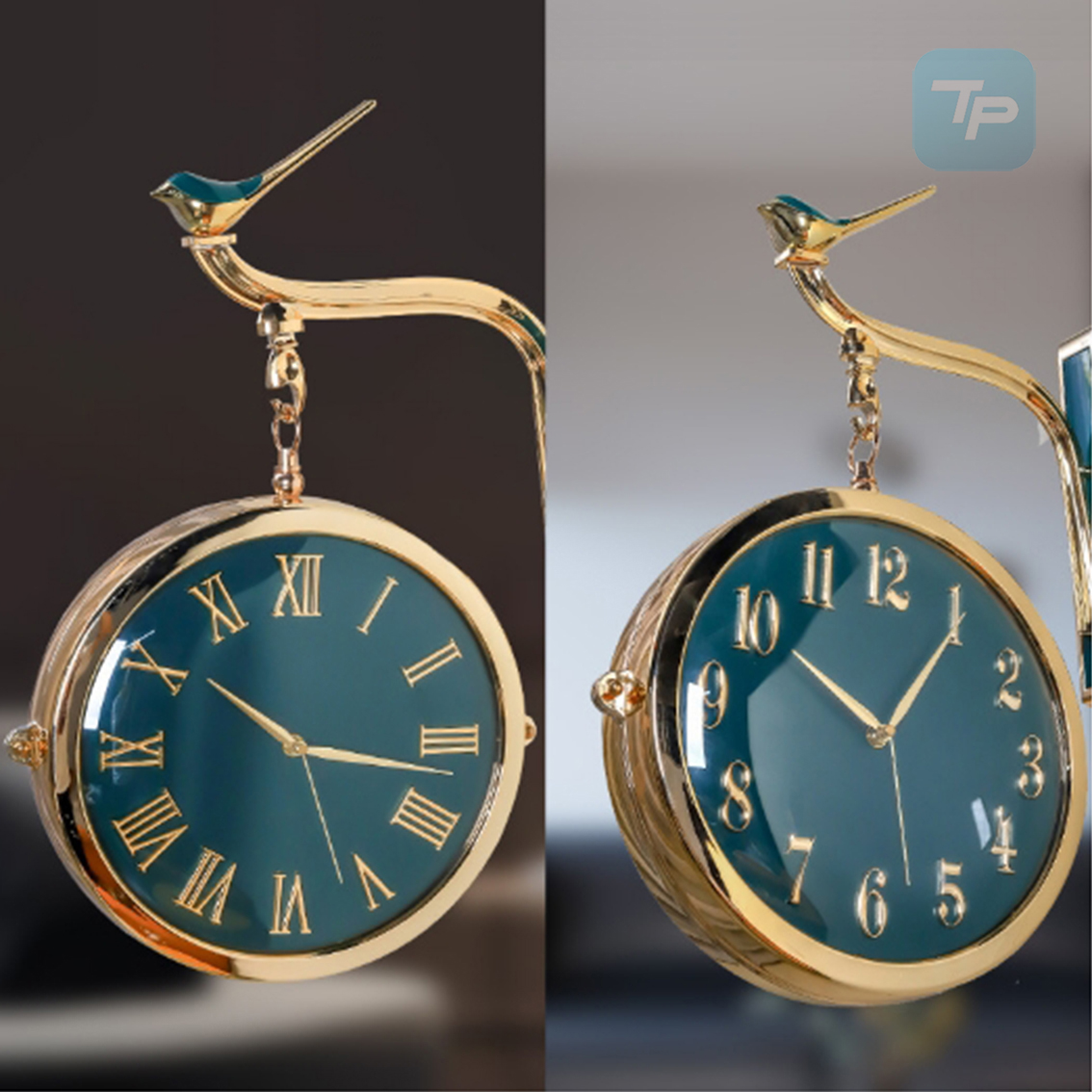 Đồng Hồ Treo Tường Trang Trí Hai Mặt 2M09