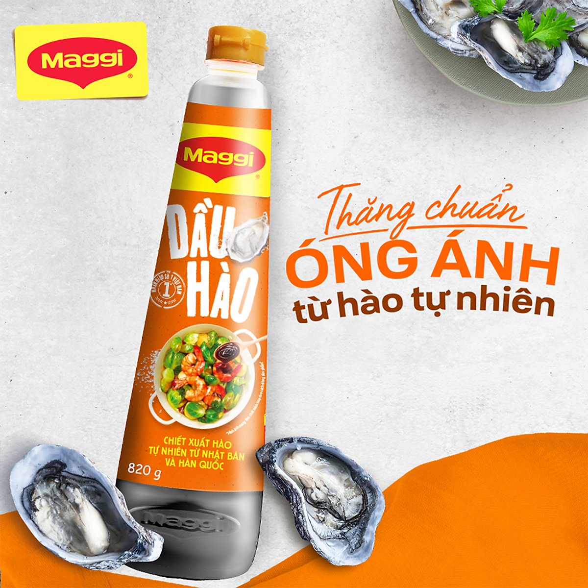 Dầu hào Maggi đậm đặc chai 520g/ 820g