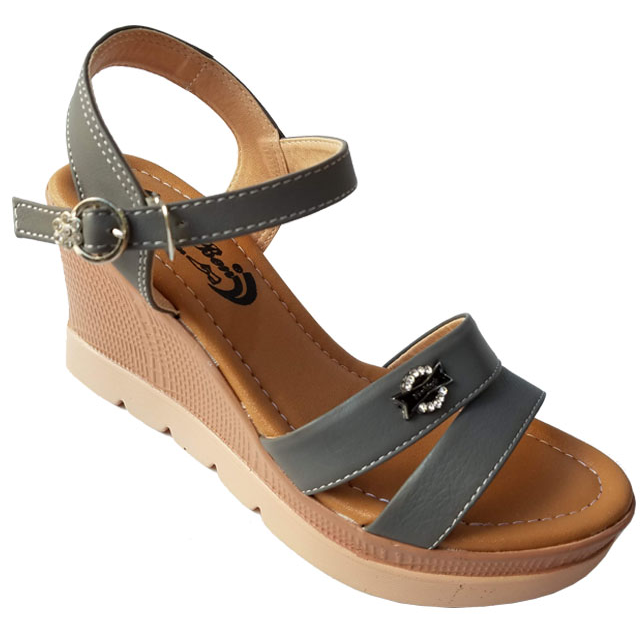 Giày Sandal Nữ Đế Xuồng Da Bò BIGBEN Cao Cấp DS22