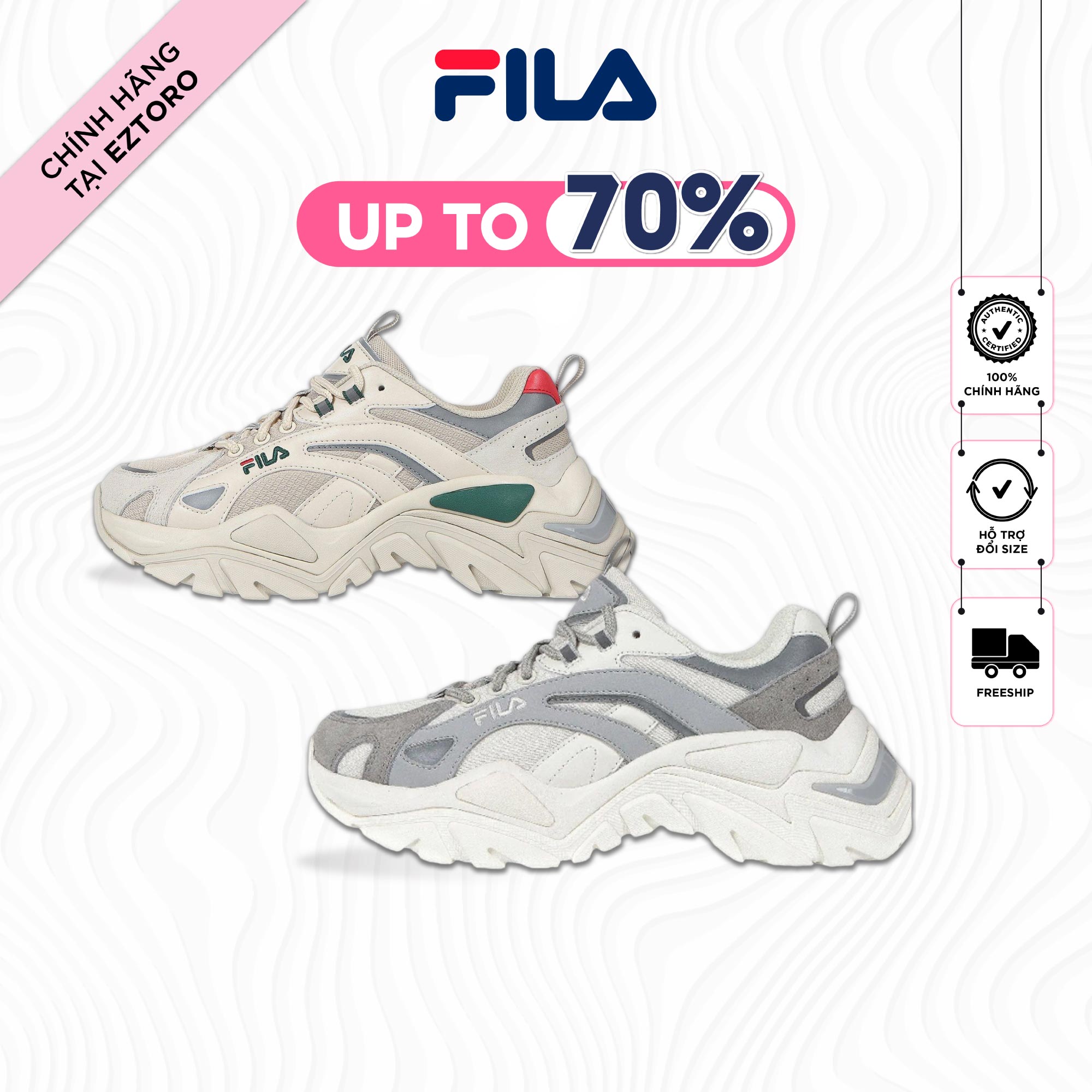 [Full màu 100% Authentic Korea] Giày Sneaker Fila Interation Light - cho nam, nữ