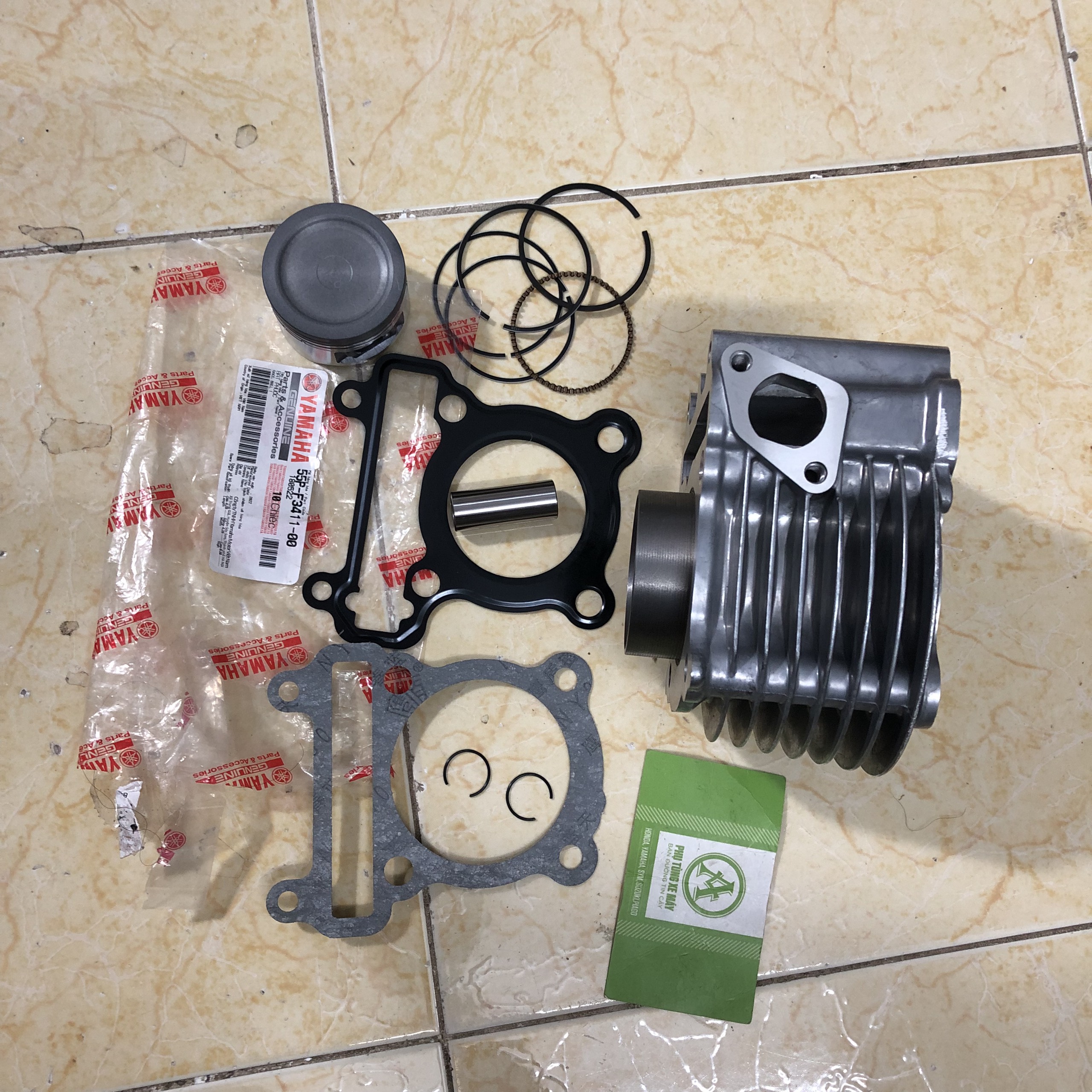 Bộ Xi lanh (Nòng) + Piston + xéc măng (bạc) Nouvo 1 2 3 Mio