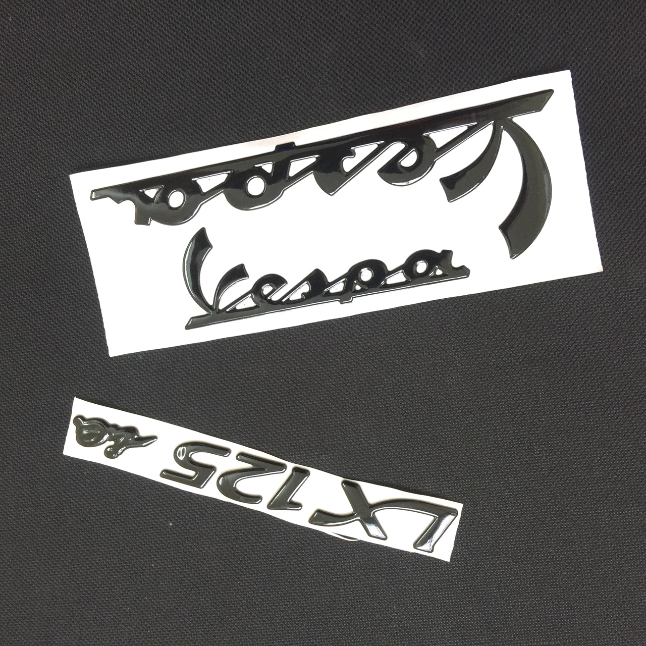 Chữ  Vespa LX 125ie nổi dán xe máy chất liệu siêu bền đẹp G124-6 (màu ĐEN)