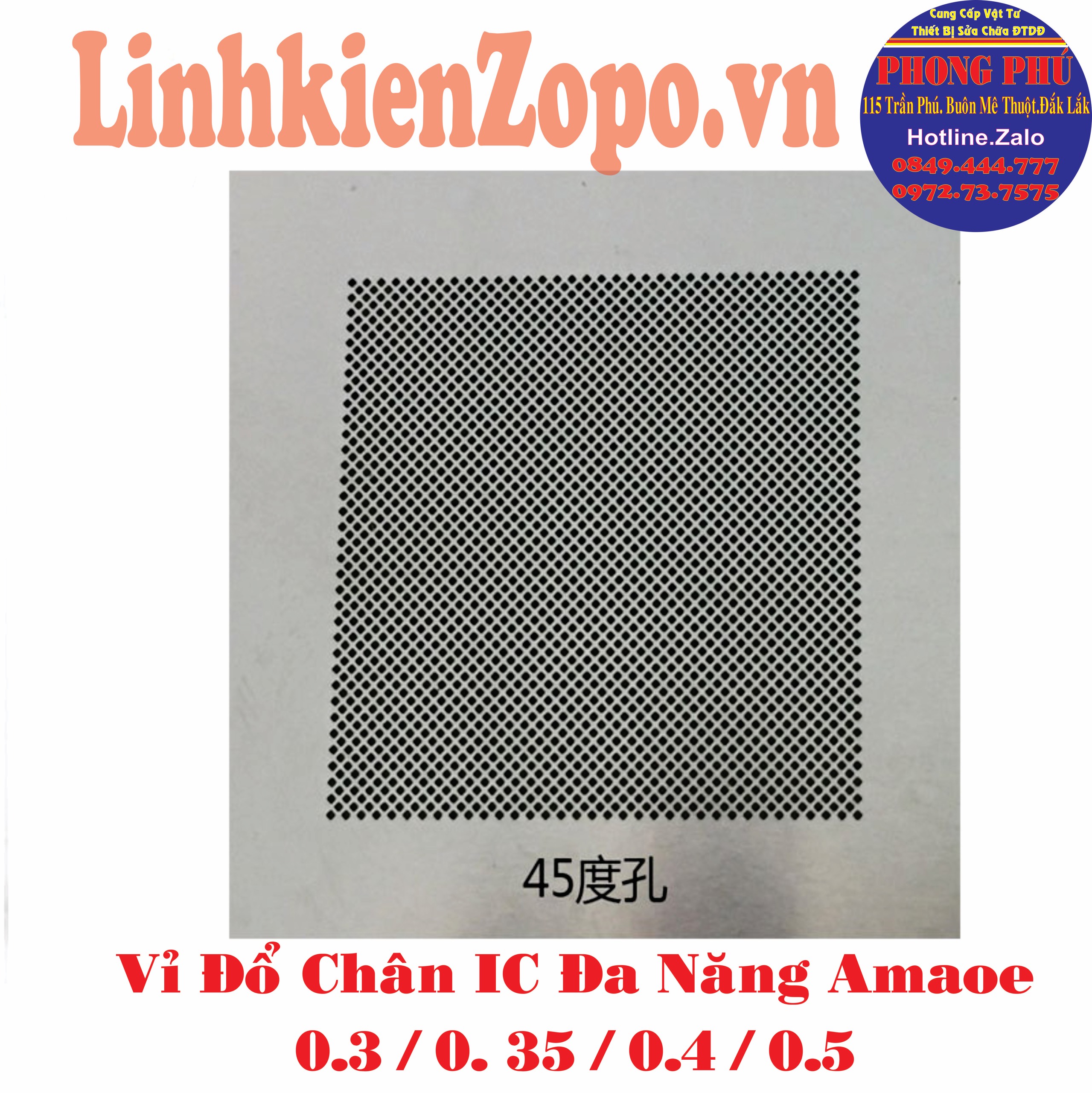 Vỉ Đổ Chân IC Đa Năng M Amaoe 45(0.3 / 0.35 / 0.4/ 0.5)