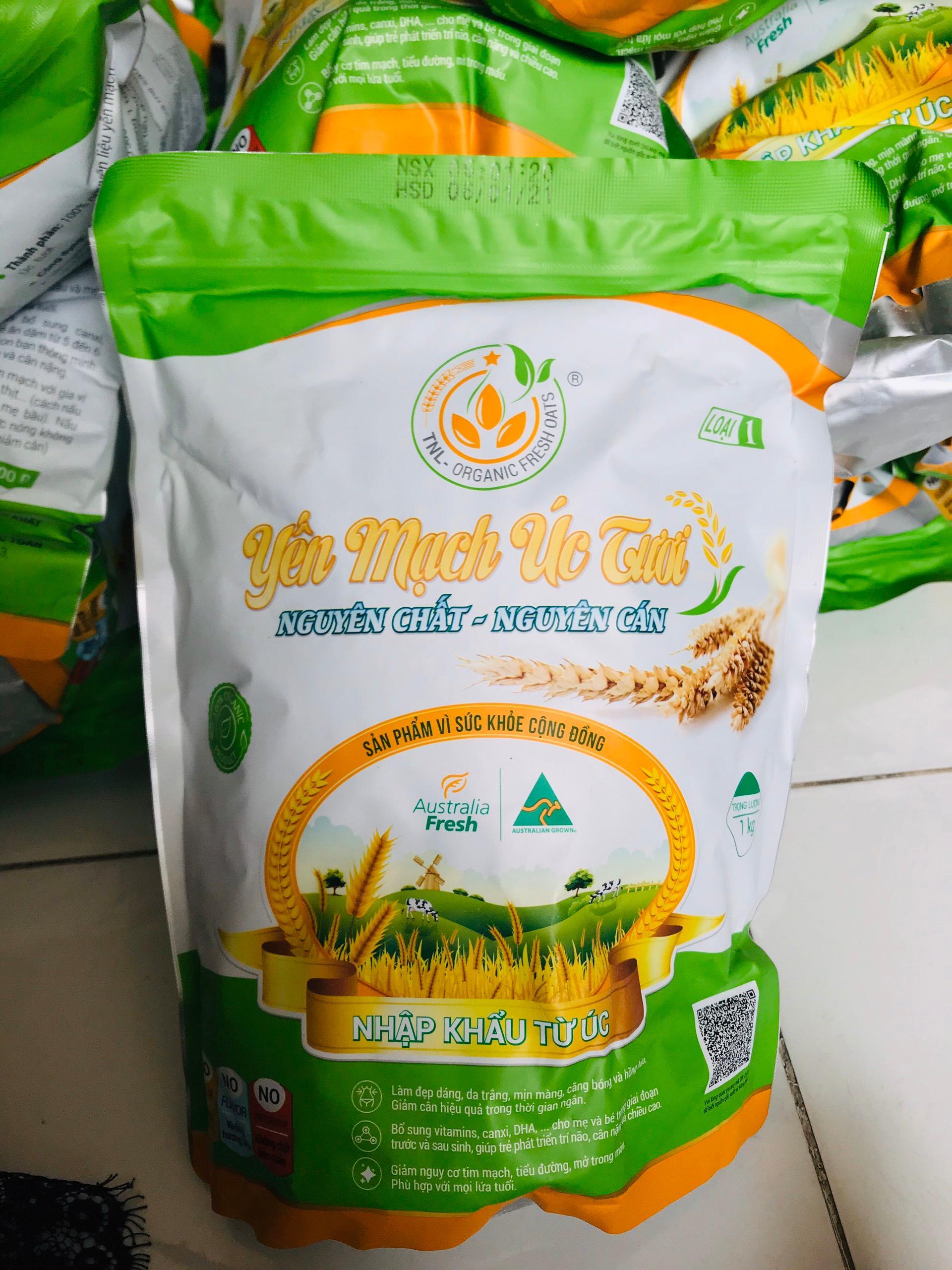 Yến Mạch Úc Tươi Gói 1Kg- Yến mạch Úc tươi loại 1 -  Yến Mạch Úc Tươi Nguyên Chất  - Giảm Cân Đẹp Da - Family Store Group