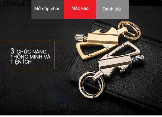 Bật lửa kiêm móc Khóa Honest Chính Hãng - Bật lửa diêm xăng
