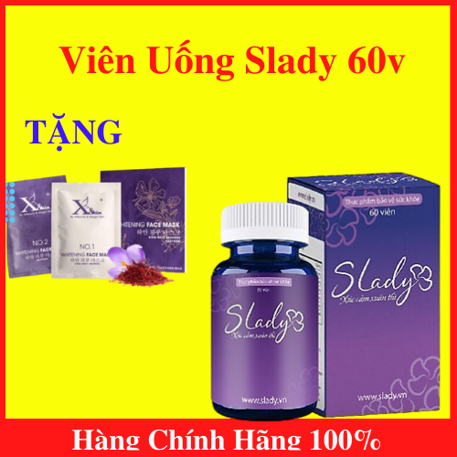 [Tặng Mặt NạViên Uống Nội Tiết Tố Slady (60 Viên) - Sản Phẩm Dành Cho Phái Đẹp- Giúp Cân Bằng nội tiết tố nữ  - Hết khô hạn - Tăng cường sinh lý nữ Tặng Kèm Mặt Nạ X Skin - AN001