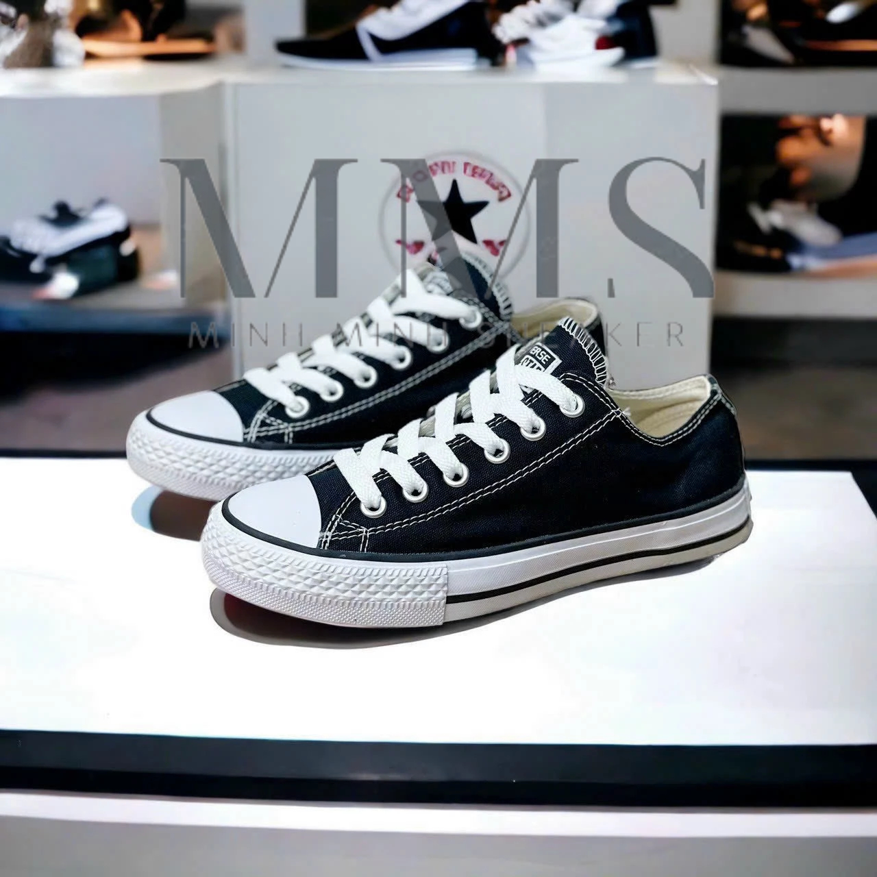 Giày Thể Thao Converse Hàng VNXK - Trắng/Đen - Unisex