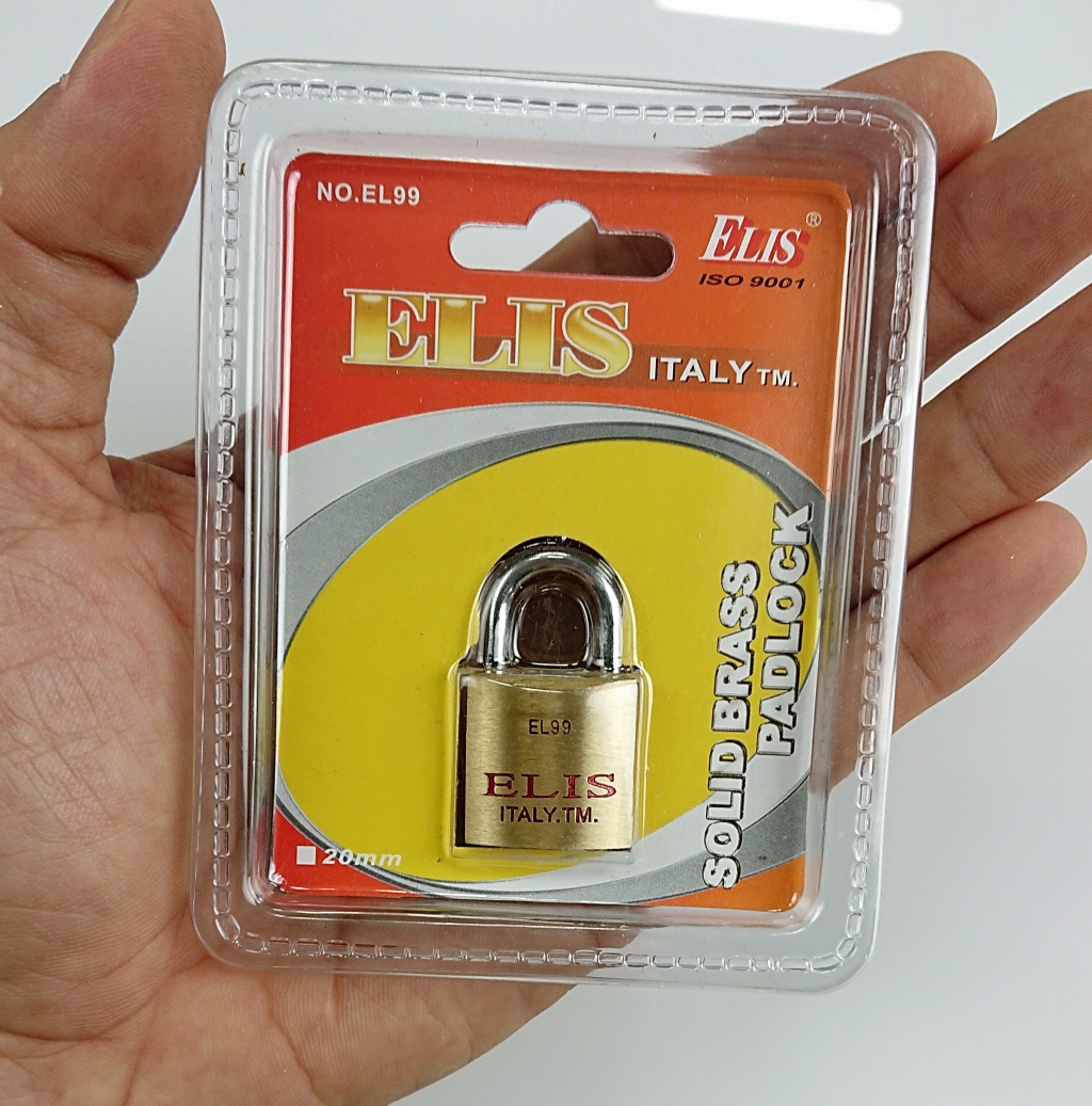 Ổ khóa Mini khóa vali cửa tủ túi xách Elis 20mm Solid Brass Padlock