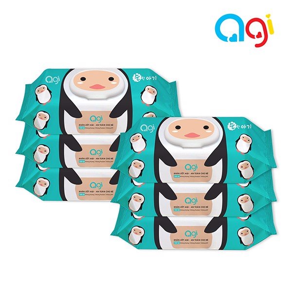 [HCM]Combo 2 Bịch Khăn Ướt (GIAO MÀU NGẪU NHIÊN) Khăn ướt AGI 100 tờ không mùi