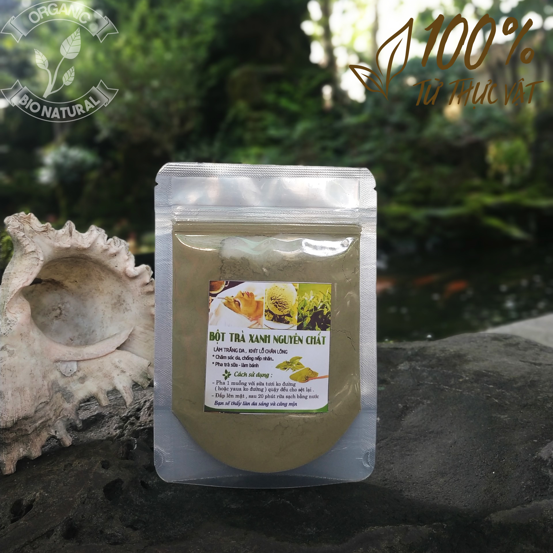 [HCM][BIONATURALVN] Bột đắp mặt nạ Bột Trà Xanh Nguyên Chất HANDMADE 50gr