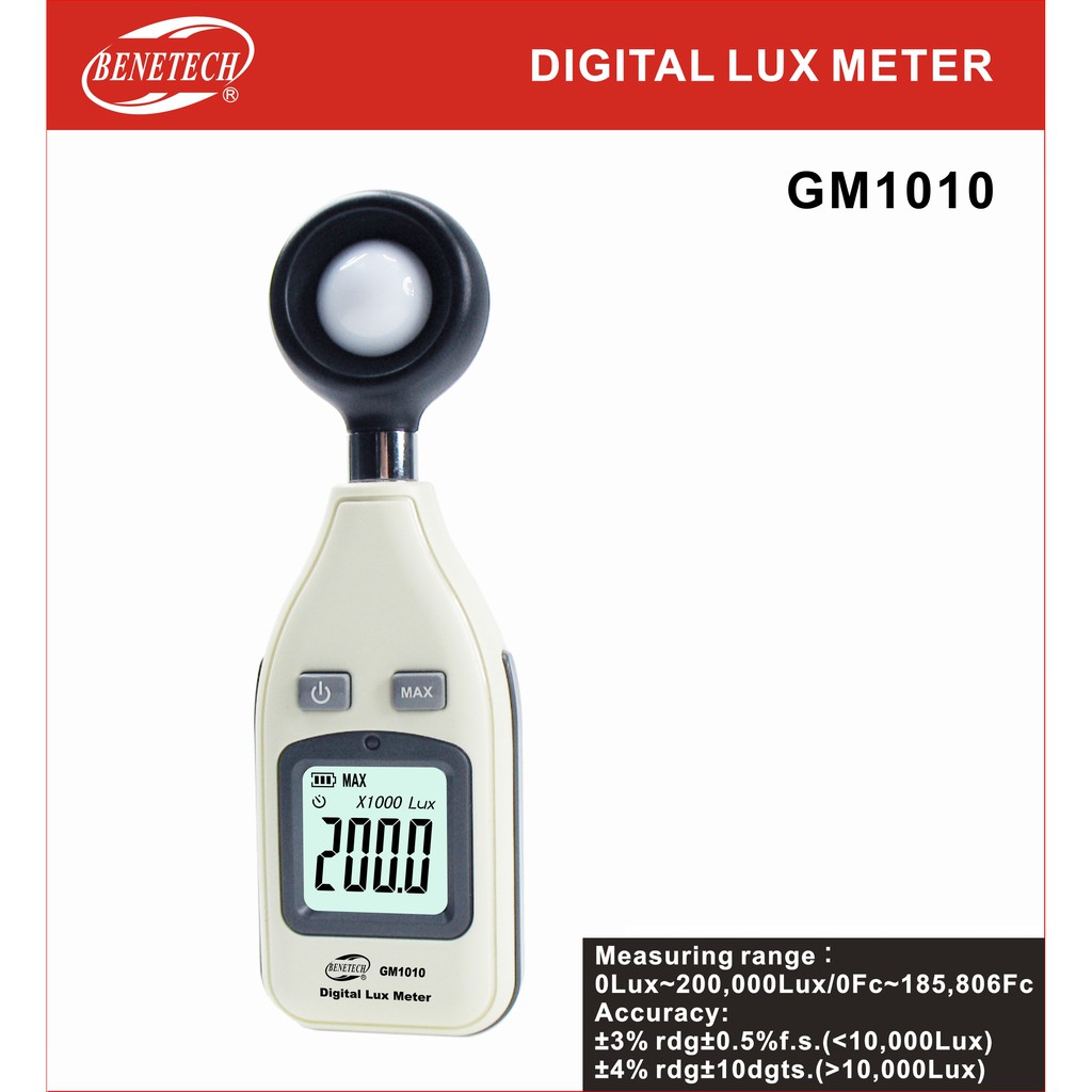 Máy đo cường độ ánh sáng Benetech GM1010
